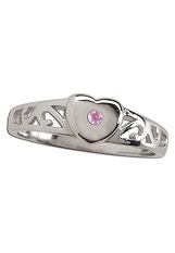 mind-boggling itsy-bitsy pink sapphire baby birthstone ring